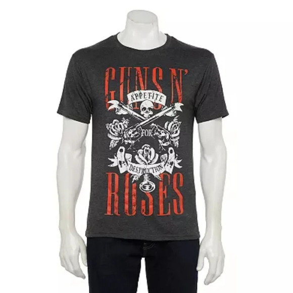 Mens Gunsn n Roses Appetite Skull graphic print T-shirt XL - Picture 1 of 7
